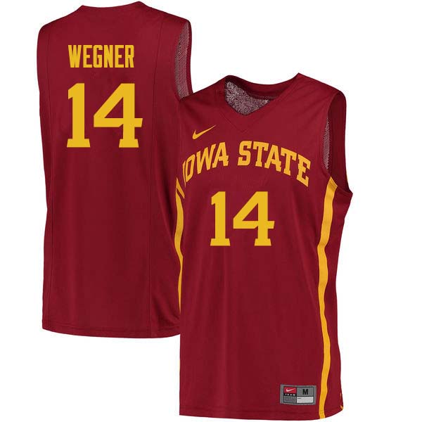 Men #14 Waldo Wegner Iowa State Cyclones College Basketball Jerseys Sale-Cardinal - Click Image to Close